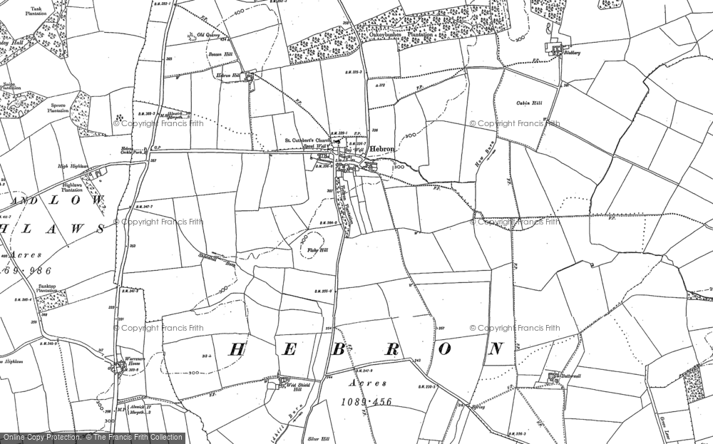 Old Map of Historic Map covering Fulbeck in 1896