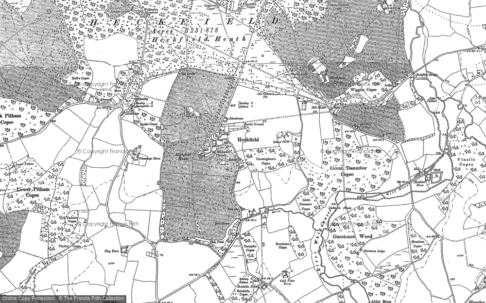 Old Map of Heckfield, 1894 - 1909 in 1894