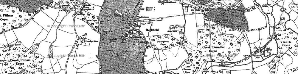 Old map of Heckfield in 1894