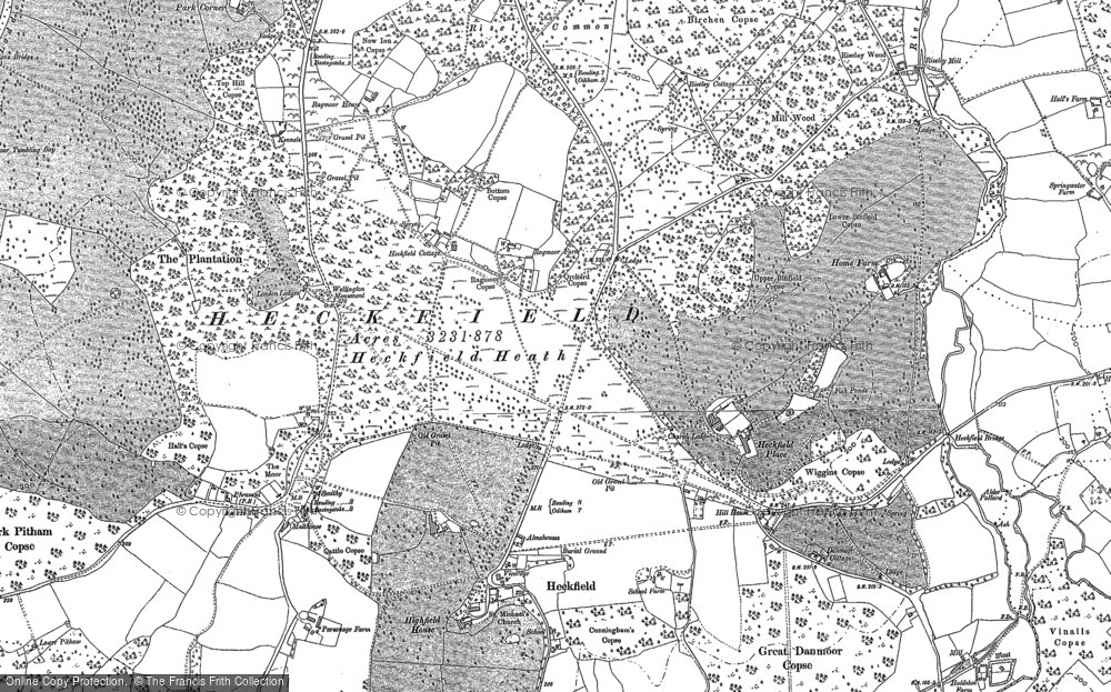 Old Map of Heckfield Heath, 1894 - 1909 in 1894