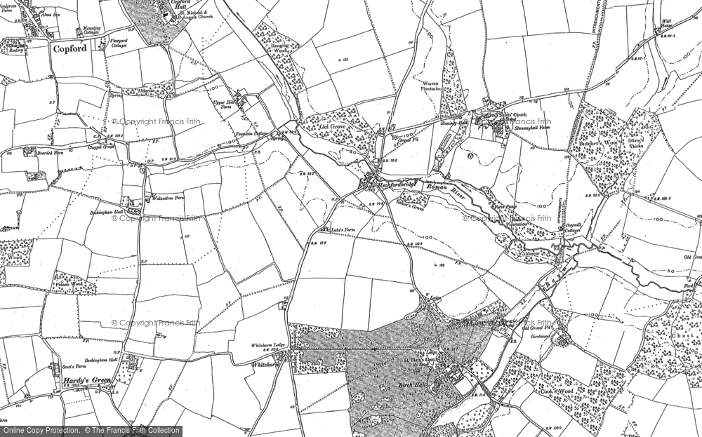 Old Map of Heckfordbridge, 1895 - 1896 in 1895