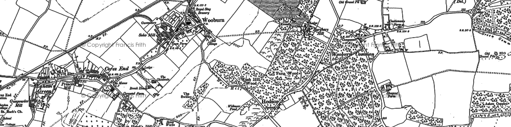 Old map of Wooburn Common in 1897