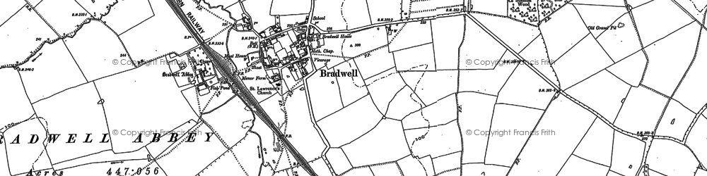 Old map of Heelands in 1898