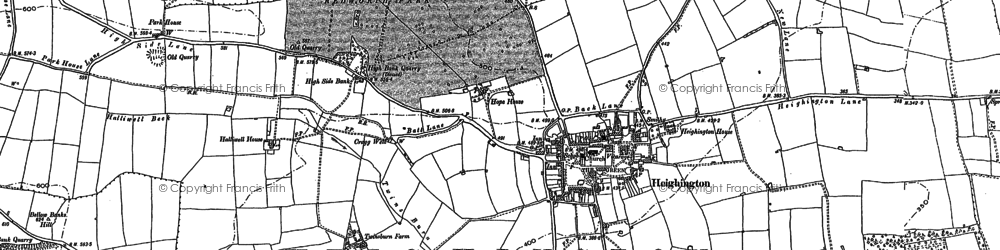 Old map of Broom Dykes North in 1896