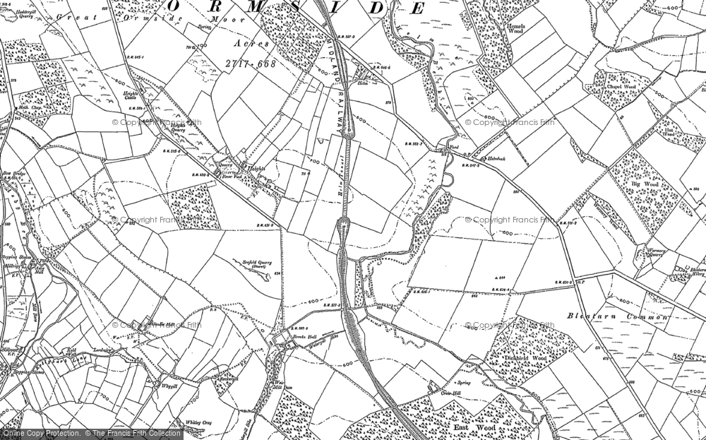 Old Map of Historic Map covering Brow Foot in 1897