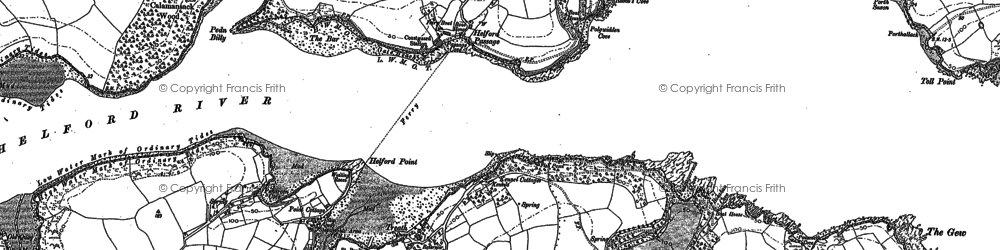 Old map of Treath in 1906