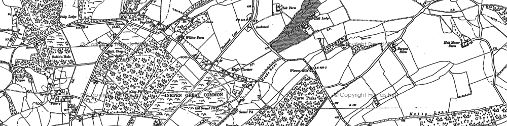 Old map of Hell Corner in 1909