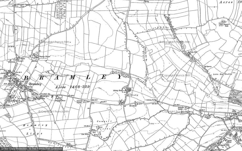 Old Map of Hellaby, 1891 - 1901 in 1891