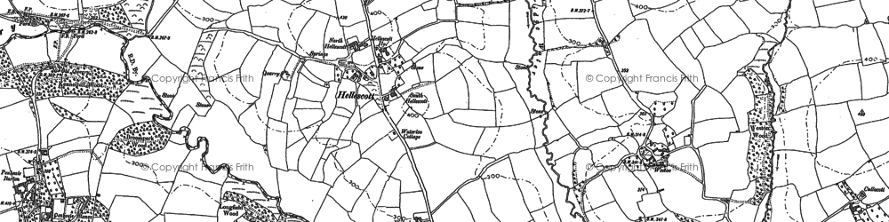 Old map of Hellescott in 1882