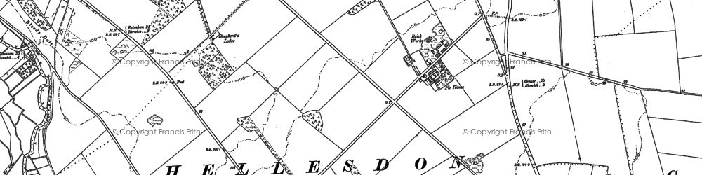 Old map of Hellesdon in 1883
