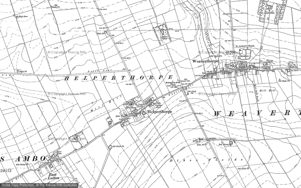 Old Map of Helperthorpe, 1888 in 1888