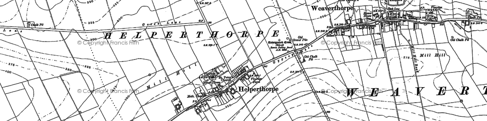Old map of Helperthorpe in 1888