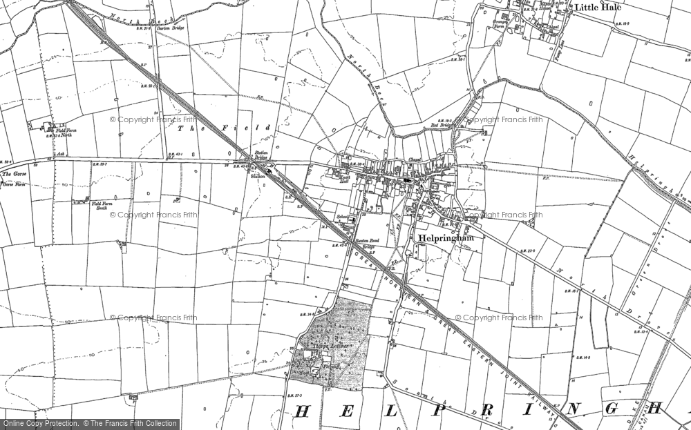 Old Map of Historic Map covering Burton Br in 1903