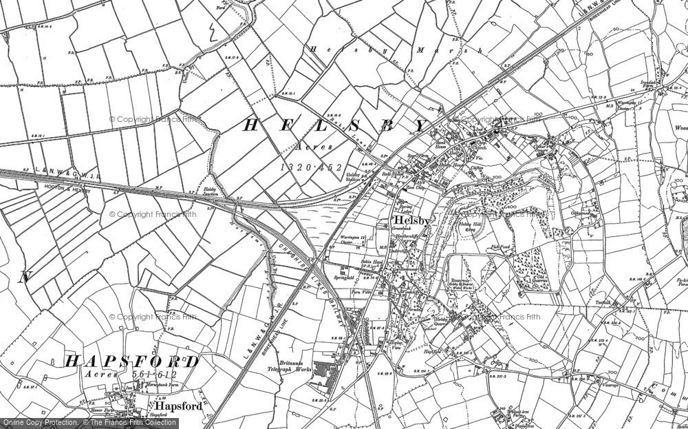 Old Map of Helsby, 1897 in 1897