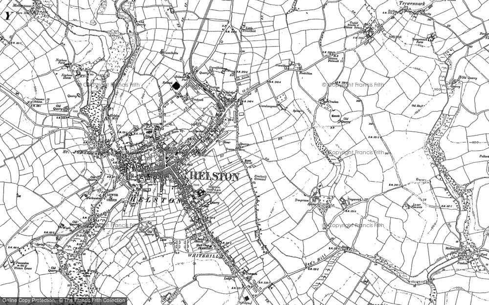 Old Map of Helston, 1906 in 1906