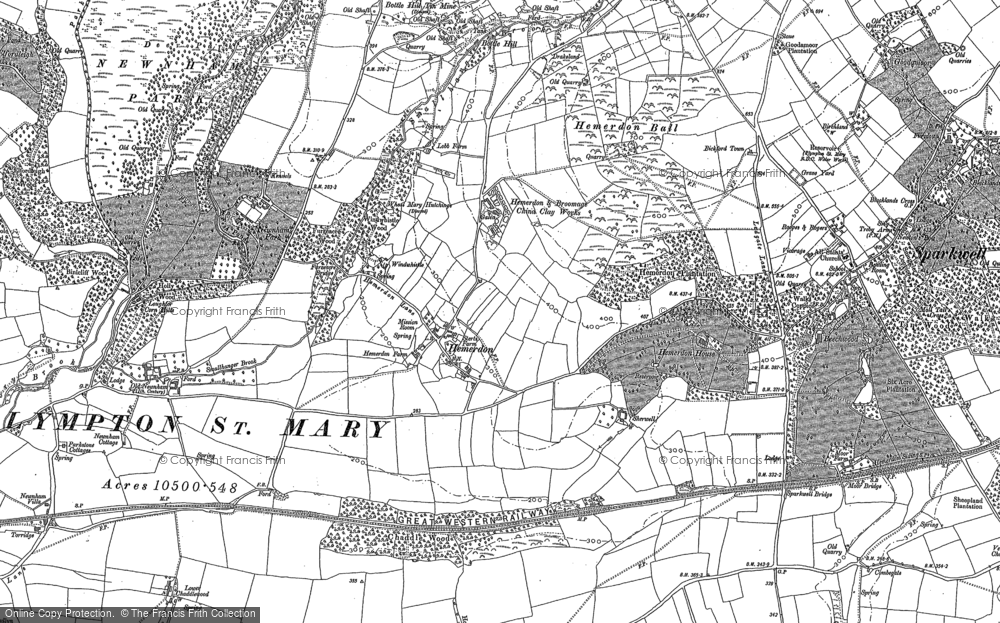 Old Map of Hemerdon, 1886 - 1905 in 1886
