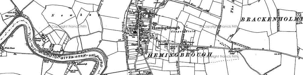 Old map of Newhay in 1889
