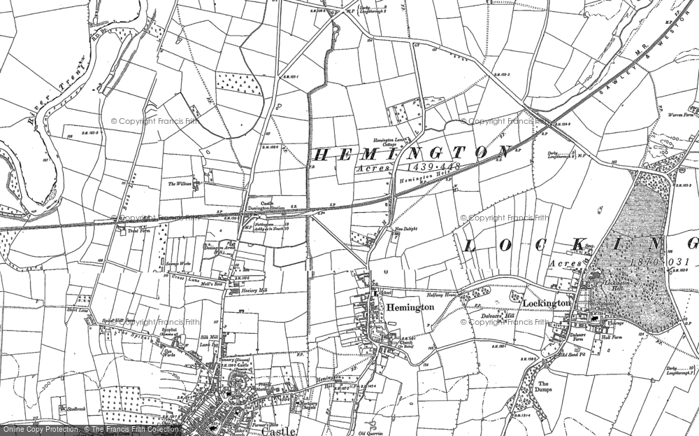 Old Map of Hemington, 1899 - 1901 in 1899