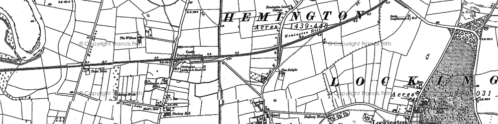 Old map of Hemington in 1899
