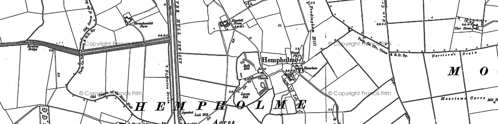 Old map of Burshill in 1890