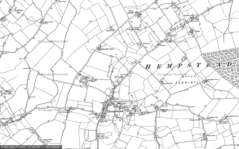 Old Map of Hempstead, 1896 in 1896