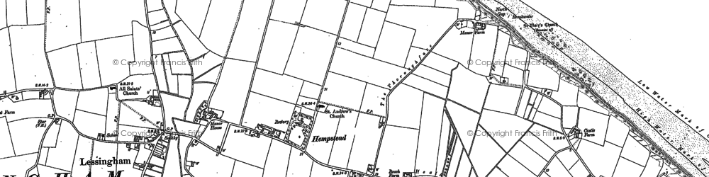 Old map of Ingham Corner in 1905