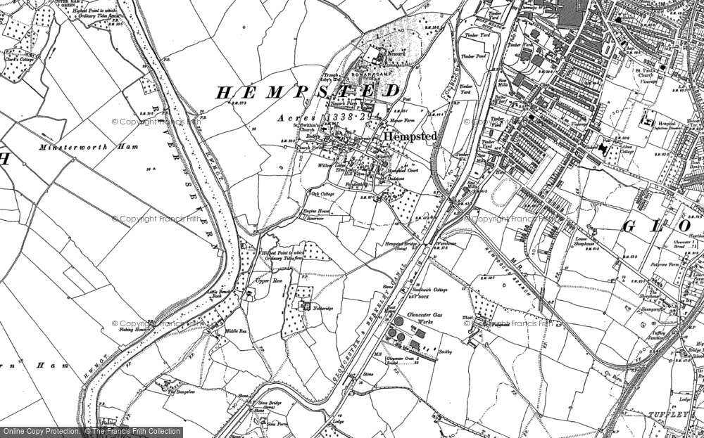 Old Map of Hempsted, 1883 in 1883