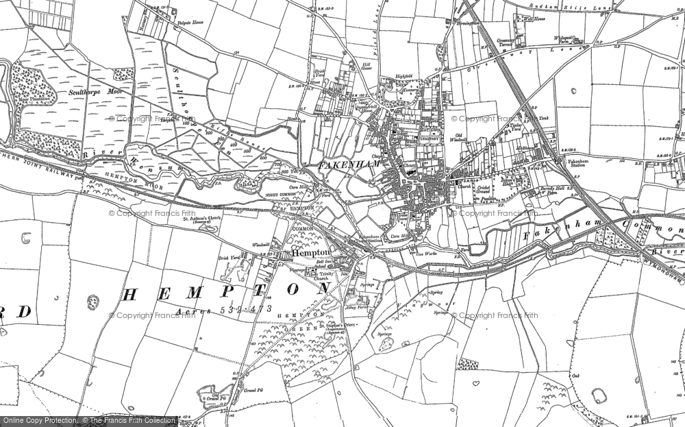 Old Map of Hempton, 1885 in 1885