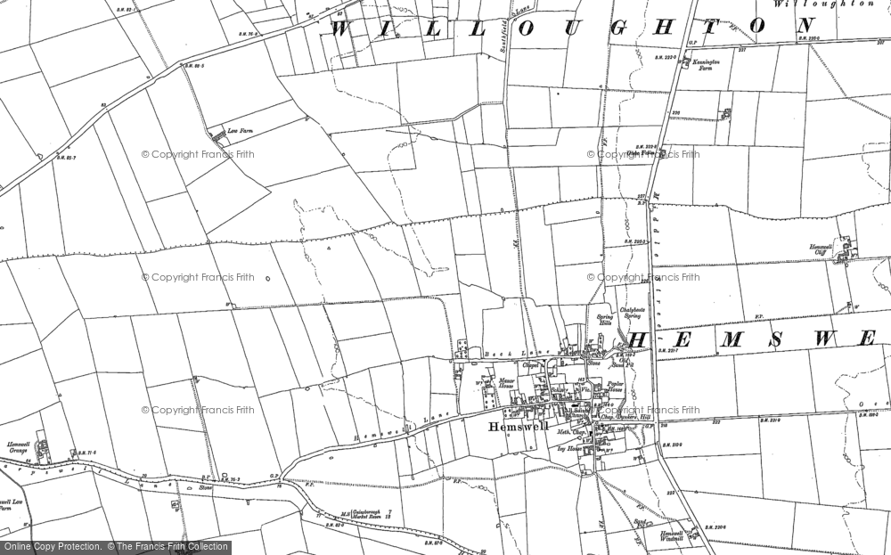 Old Map of Hemswell, 1885 in 1885