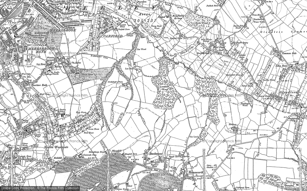 Old Map of Hemsworth, 1897 in 1897