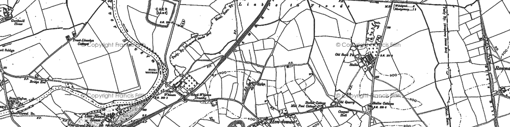 Old map of Caerhowel Hall in 1885