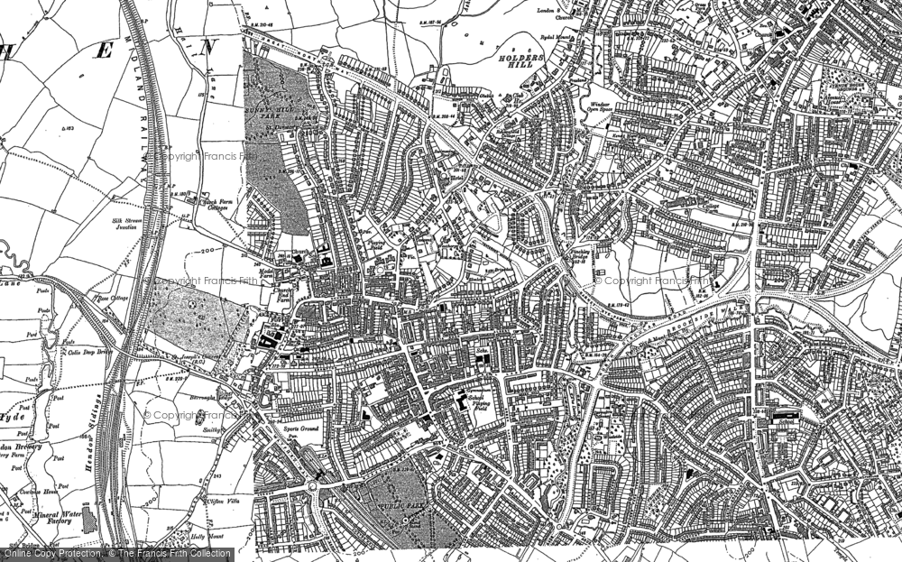 Old Map of Hendon, 1894 - 1896 in 1894