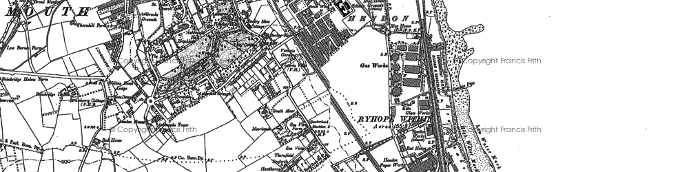 Old map of Hendon in 1896