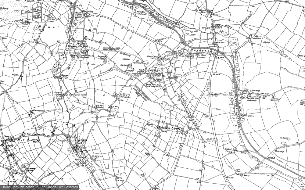 Old Map of Hendra Croft, 1906 in 1906