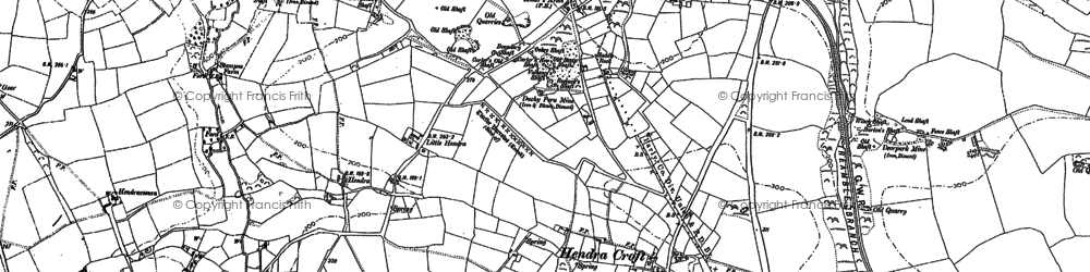 Old map of Hendra Croft in 1906