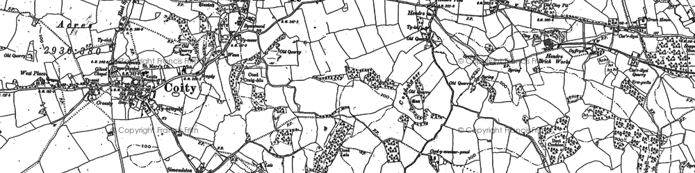 Old map of Hendre in 1897