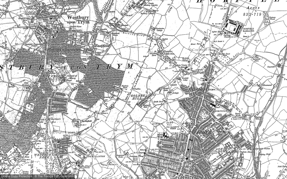 Old Map of Henleaze, 1881 - 1902 in 1881
