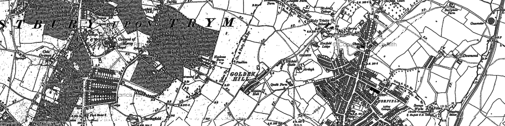 Old map of Golden Hill in 1881