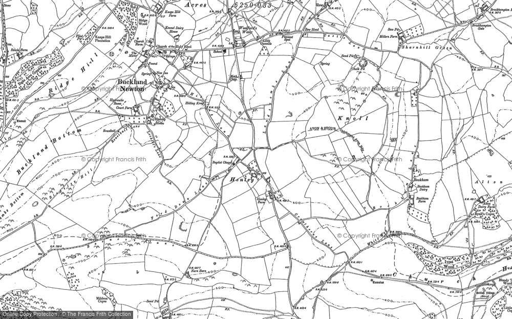Old Map of Historic Map covering Bookham in 1887