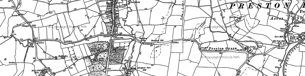 Old map of Henley-in-Arden in 1886