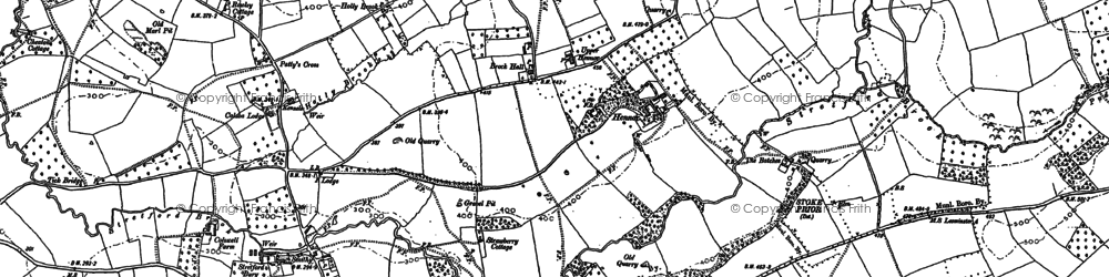 Old map of Hennor in 1885
