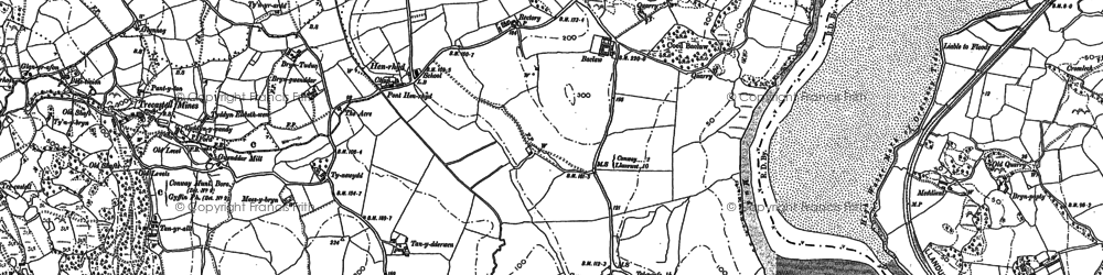 Old map of Henryd in 1887