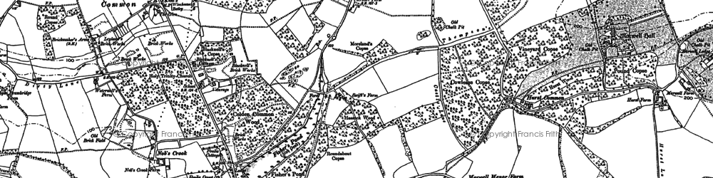 Old map of Fisher's Pond in 1895