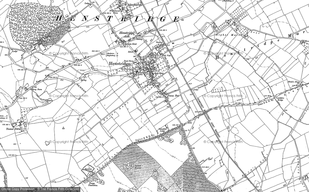 Old Map of Historic Map covering Whitchurch in 1900
