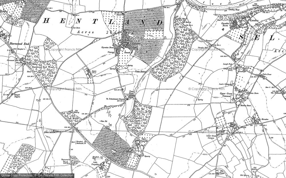 Old Map of Hentland, 1887 in 1887