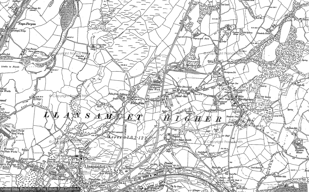 Old Map of Heol Las, 1897 in 1897