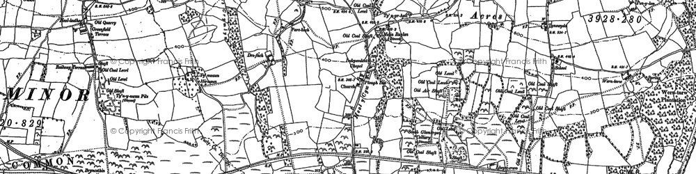 Old map of Hirwaun Common in 1897