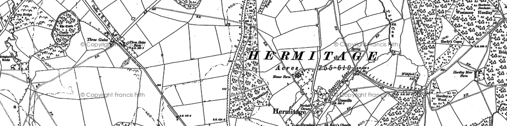 Old map of Hermitage in 1887