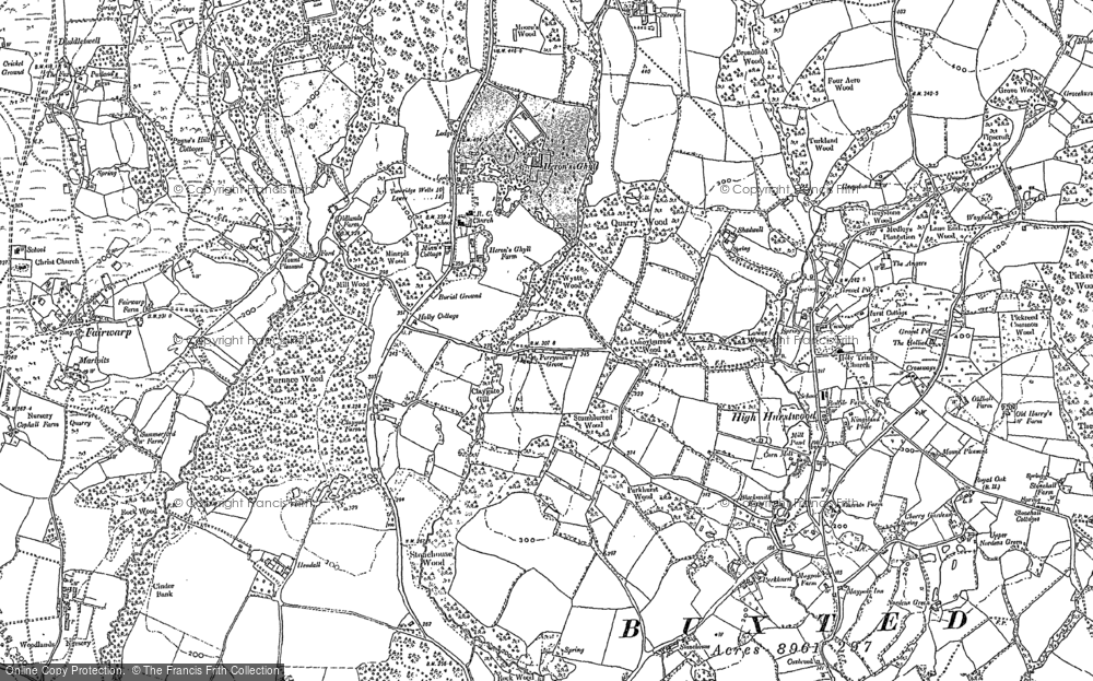 Old Map of Heron's Ghyll, 1897 - 1898 in 1897