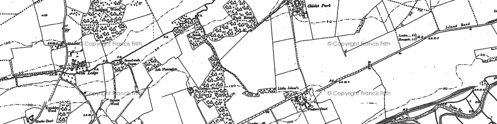 Old map of Hersden in 1896